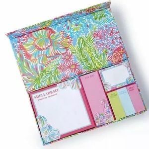 Lilly Pulitzer Lover’s Coral Sticky Note Set New